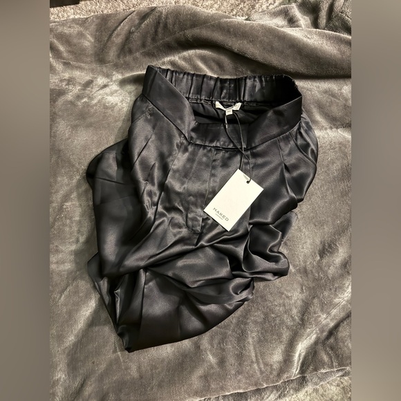 NAKED CASHMERE ROSALIE SILK TROUSER in Black NWT